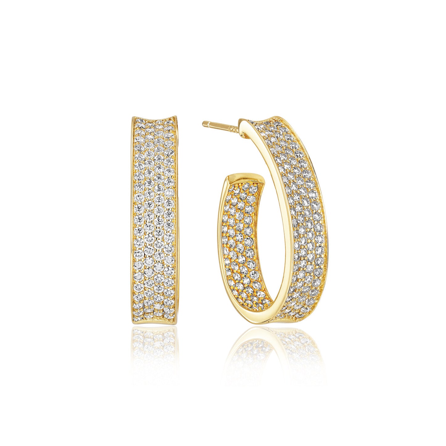 18K gold plated | White