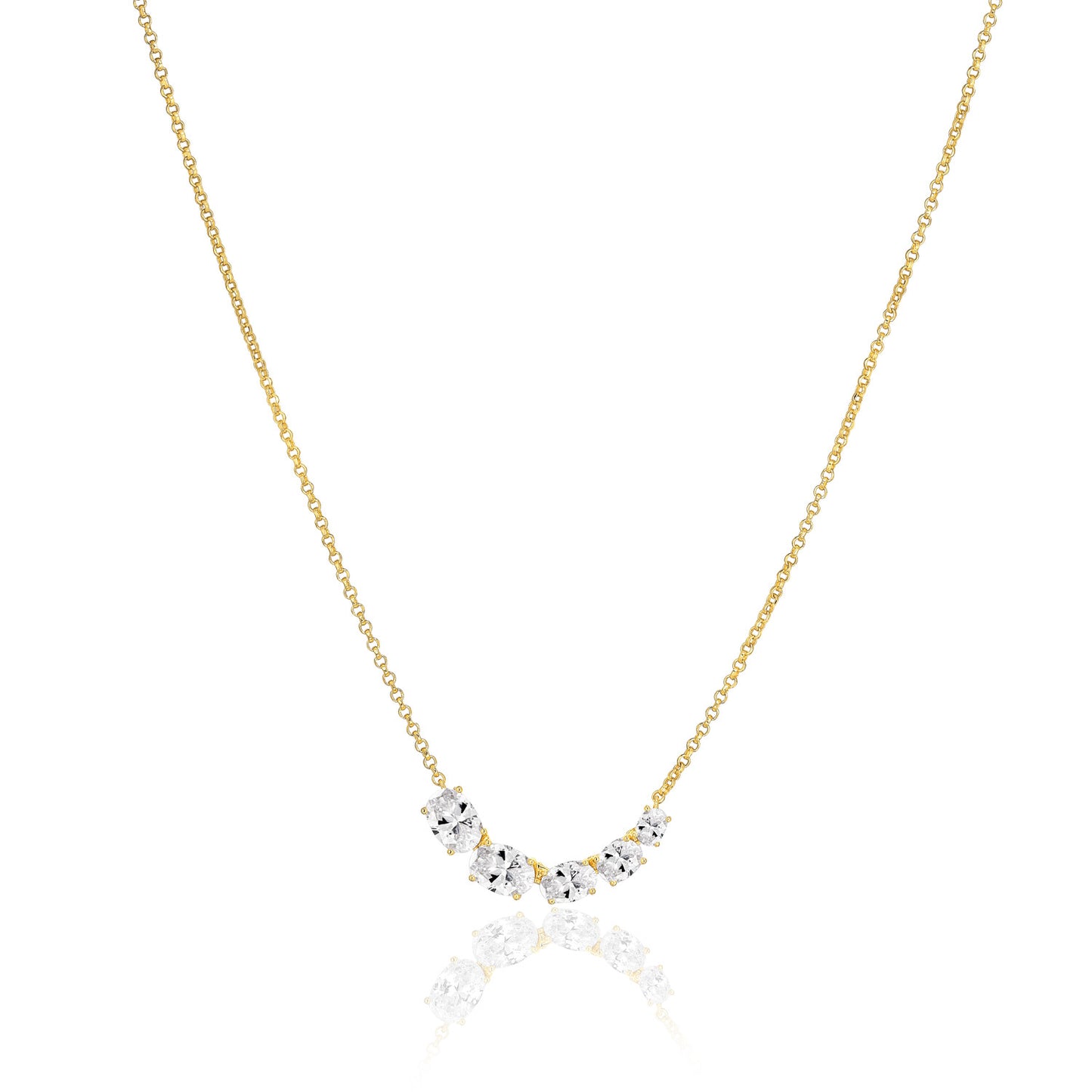 18K gold plated | White