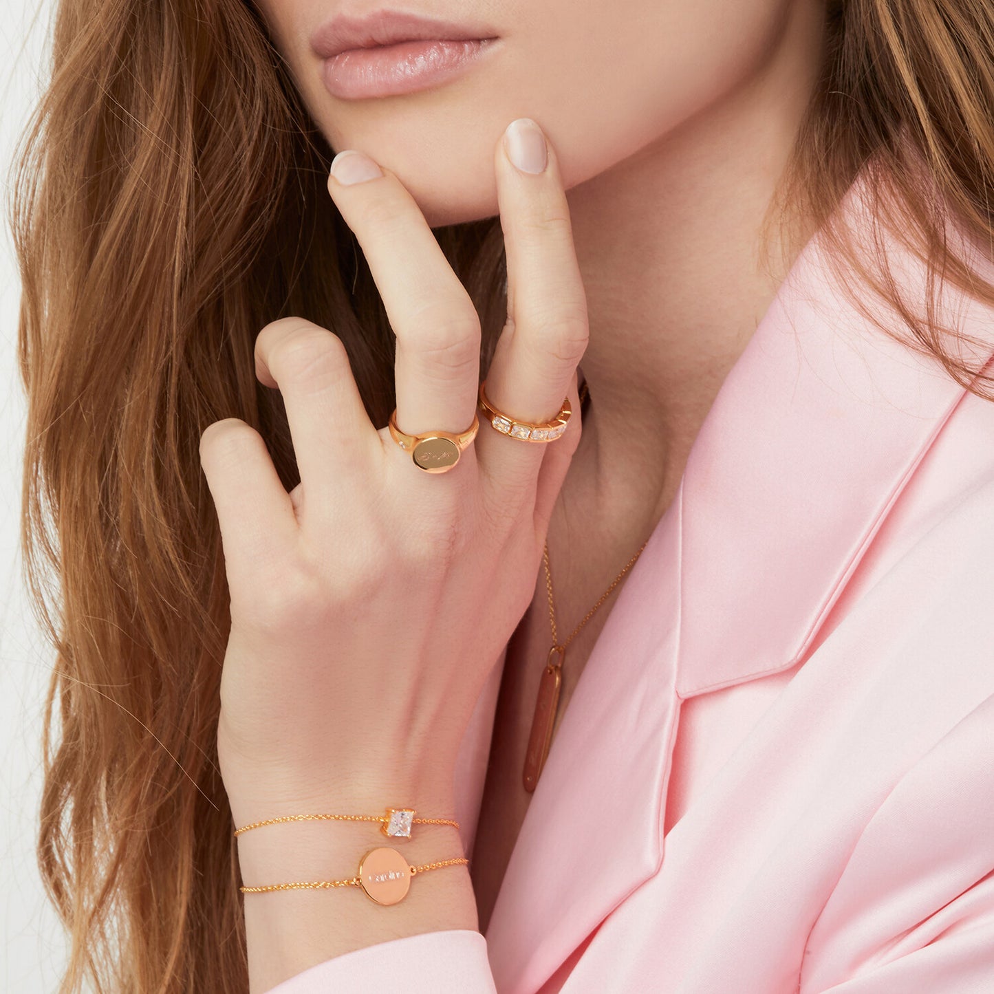 18K gold plated | White
