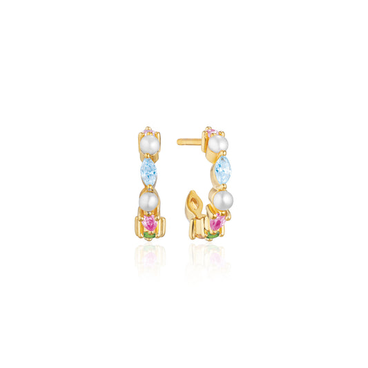 18K gold plated | Multicoloured and freshwater pearl