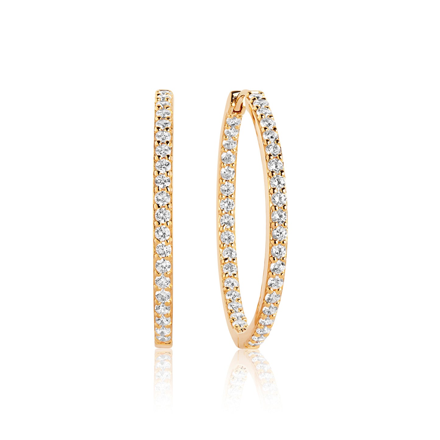 18K gold plated | White