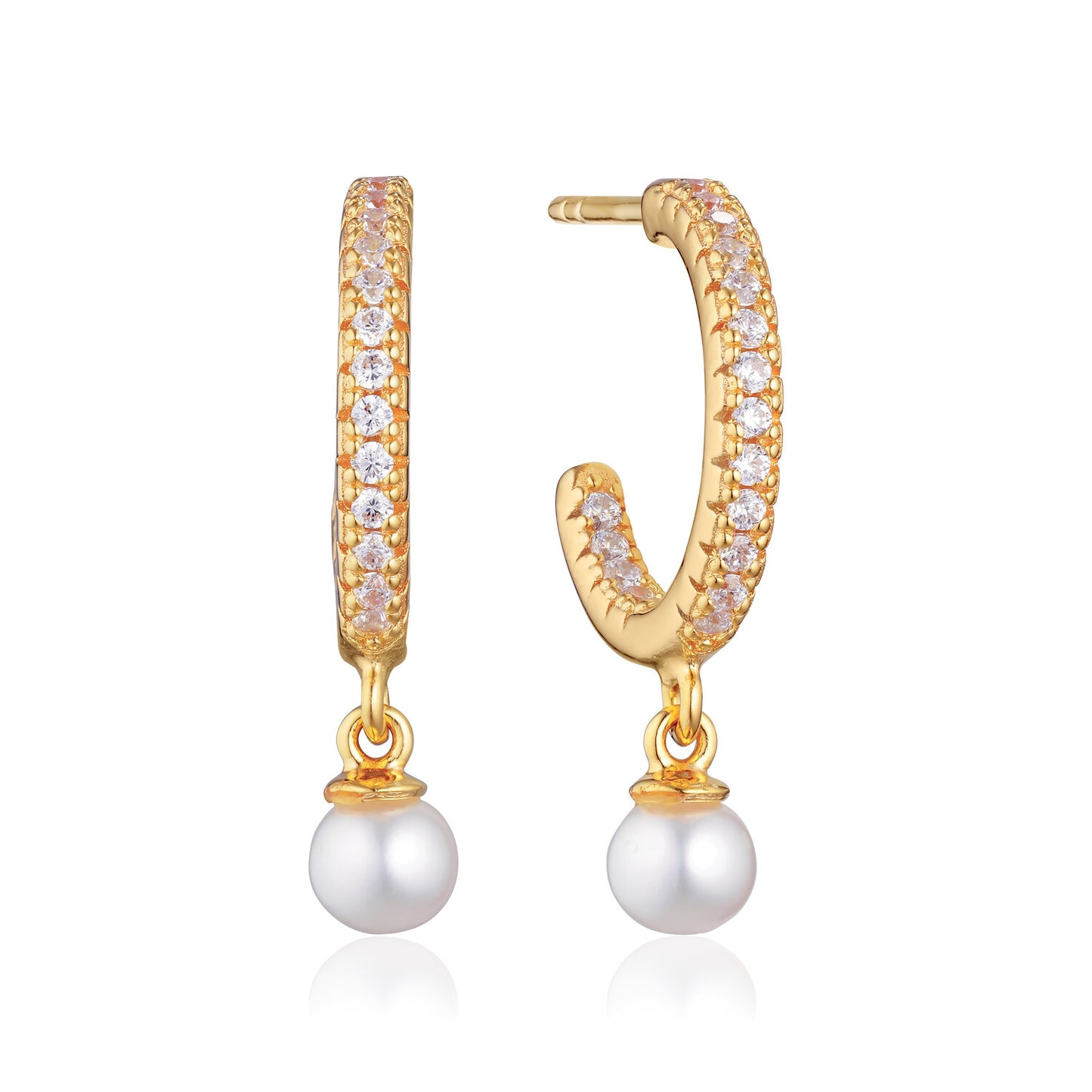 18K gold plated | White and Freshwater pearl