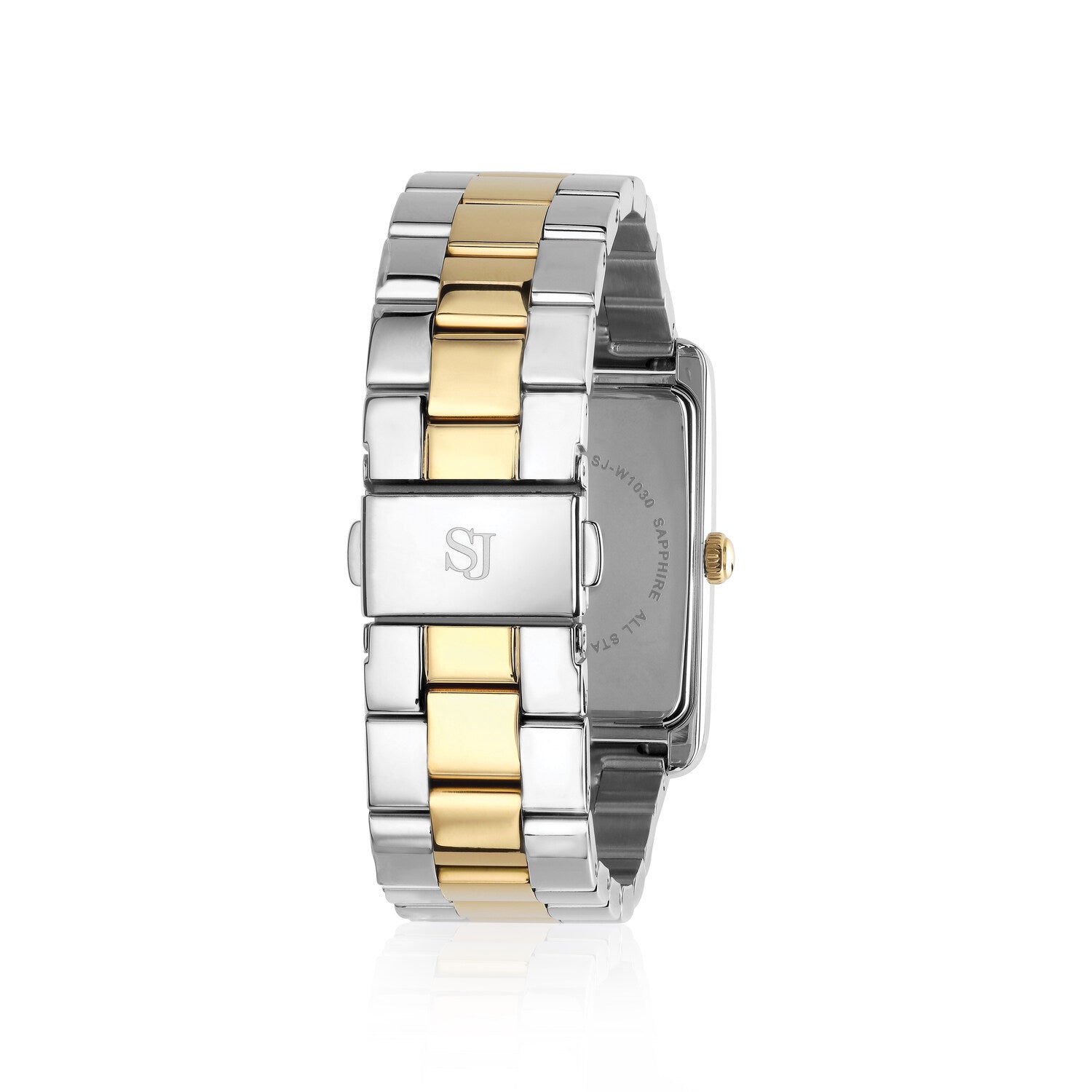 Stainless steel silver & gold | Silver dial and white zirconia