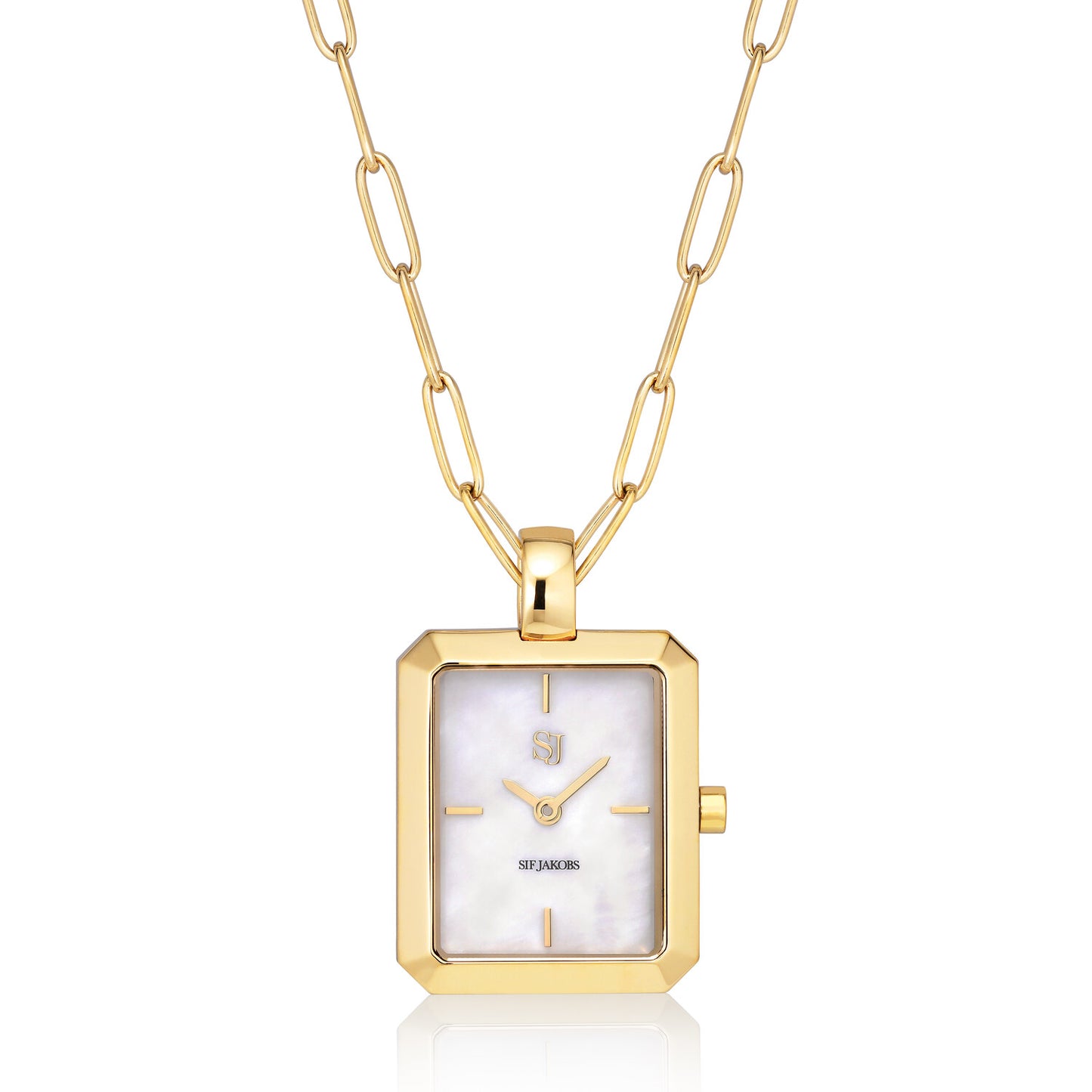Stainless steel gold | White mother of pearl dial