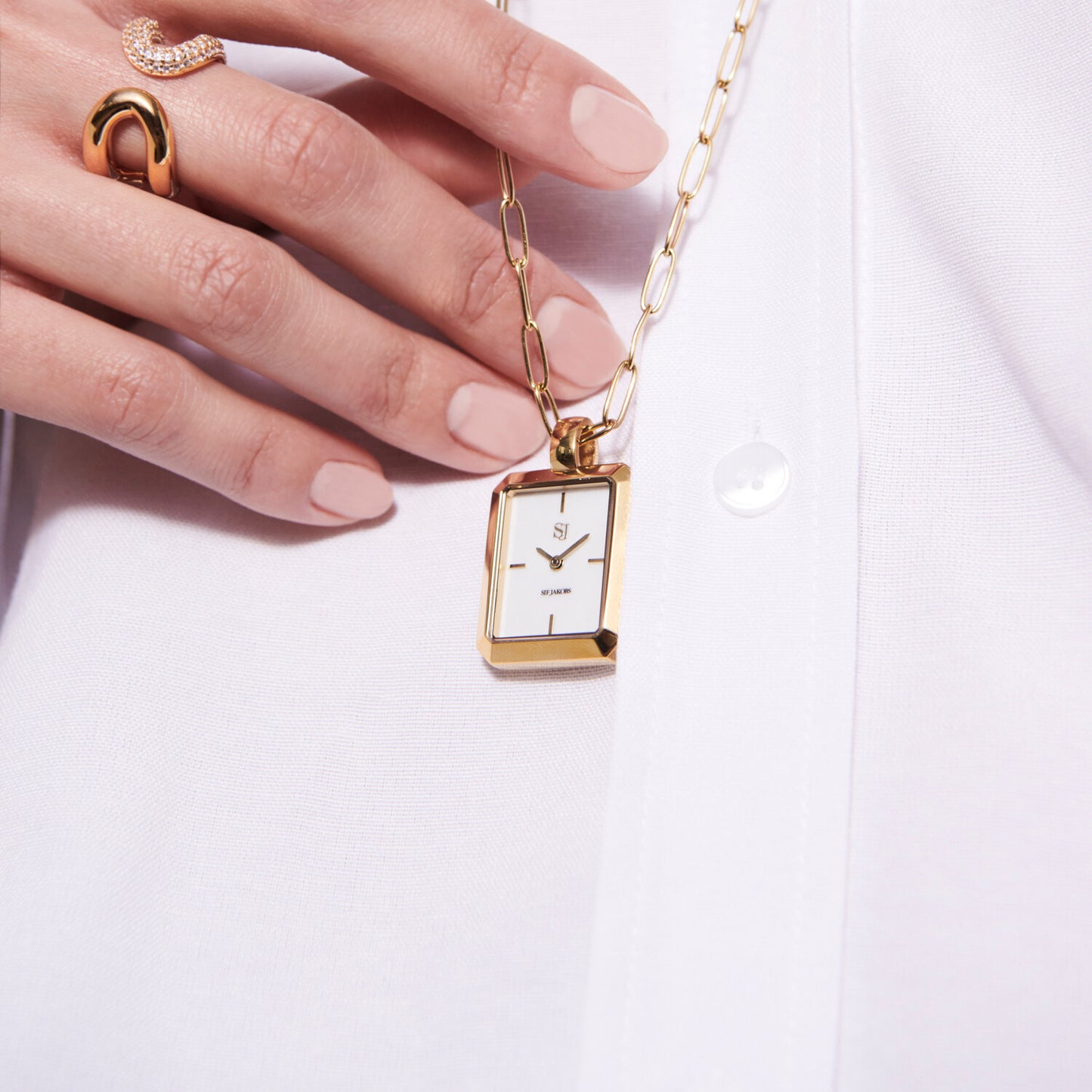 Stainless steel gold | White mother of pearl dial