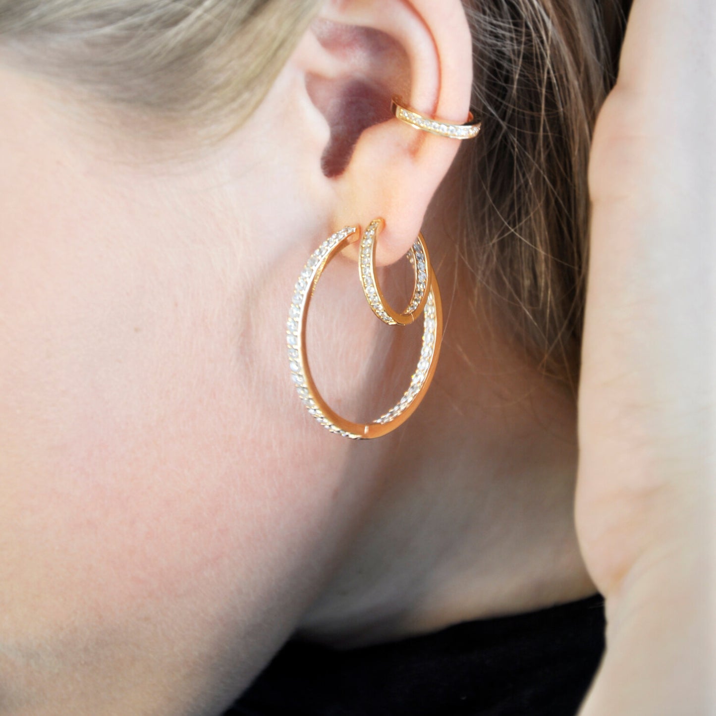 18K gold plated | White