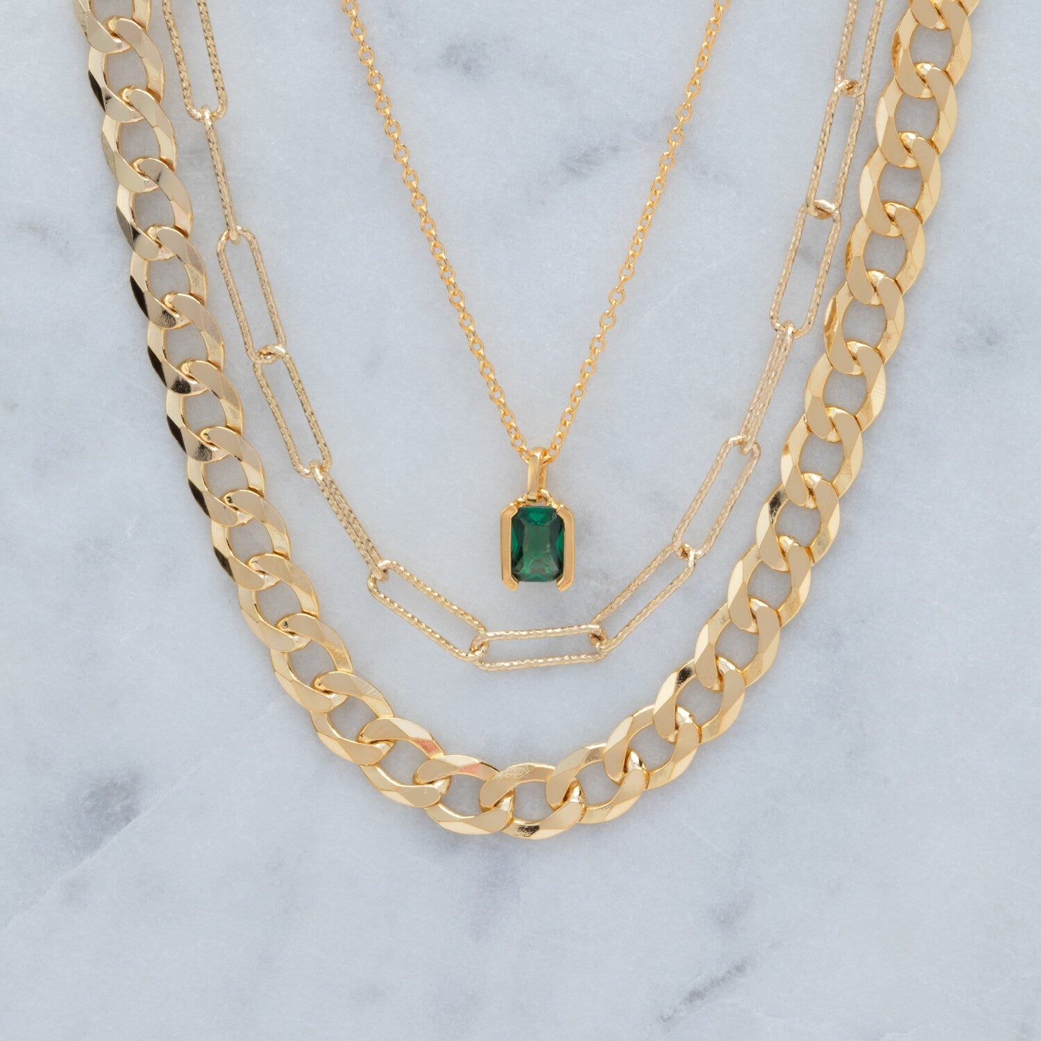 18K gold plated | Green