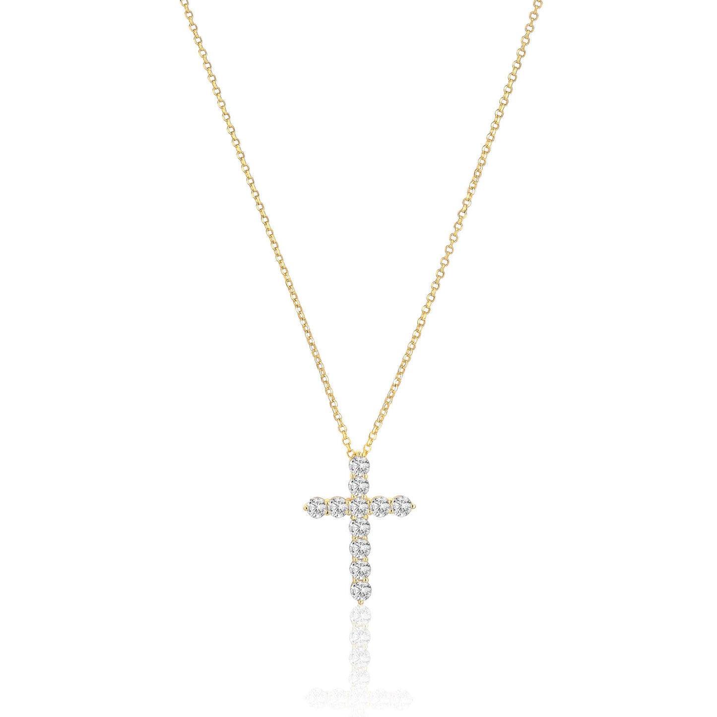 18K gold plated | White