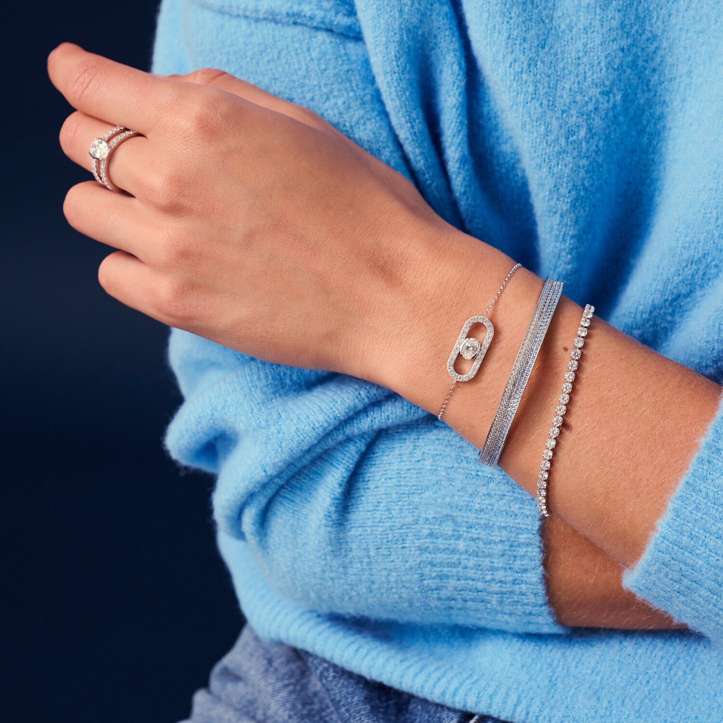 925 Sterling silver | Blue gradient