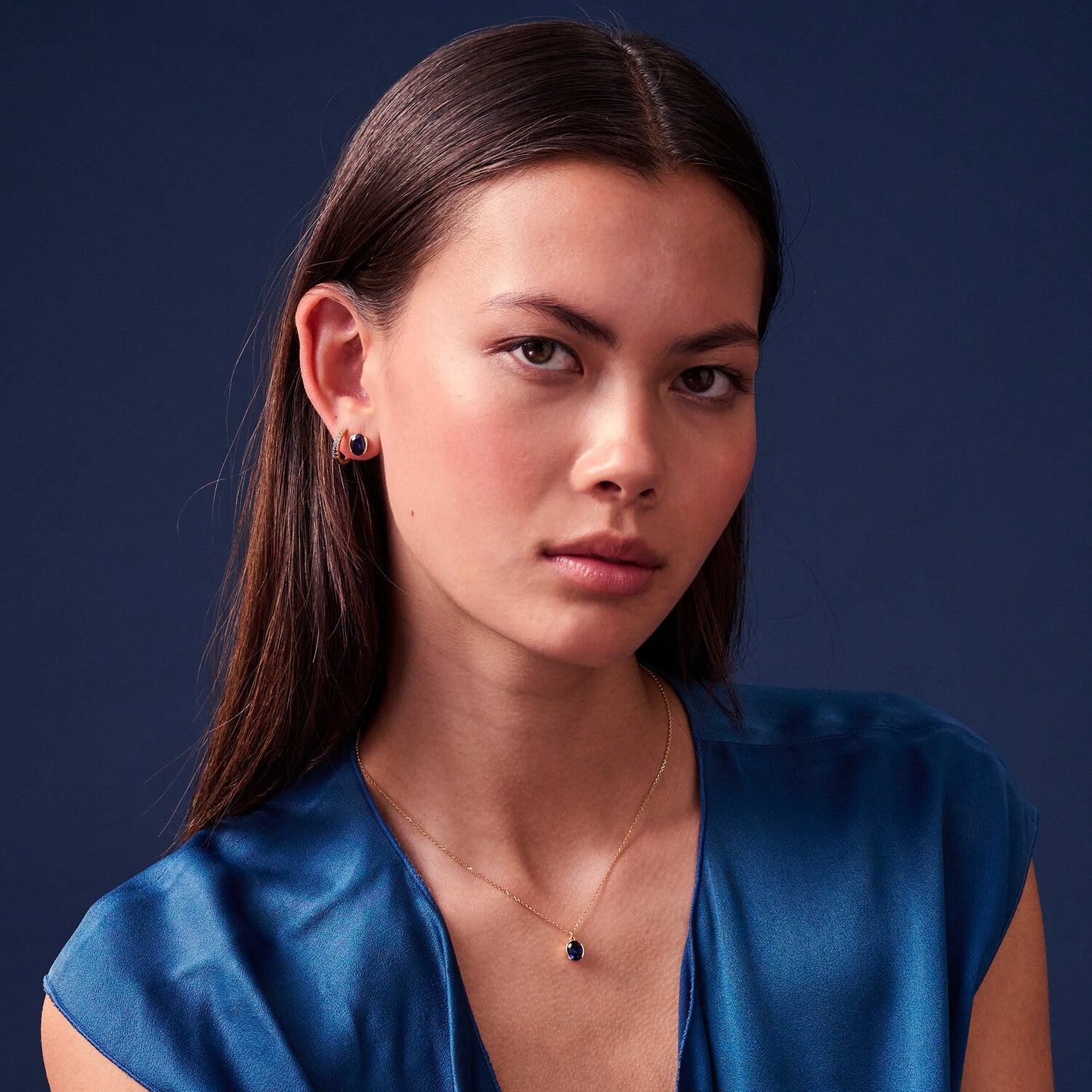 18K gold plated | Blue