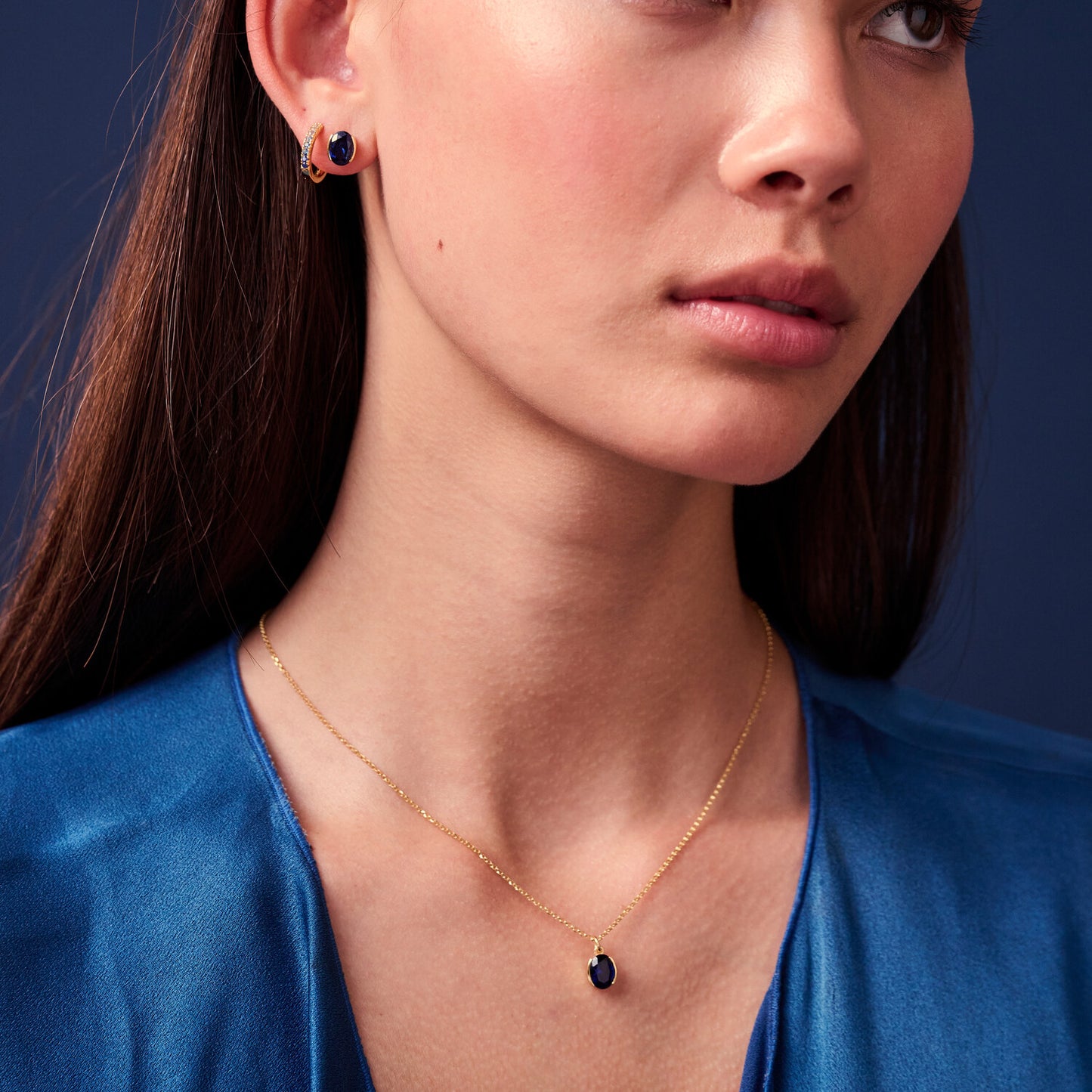 18K gold plated | Blue