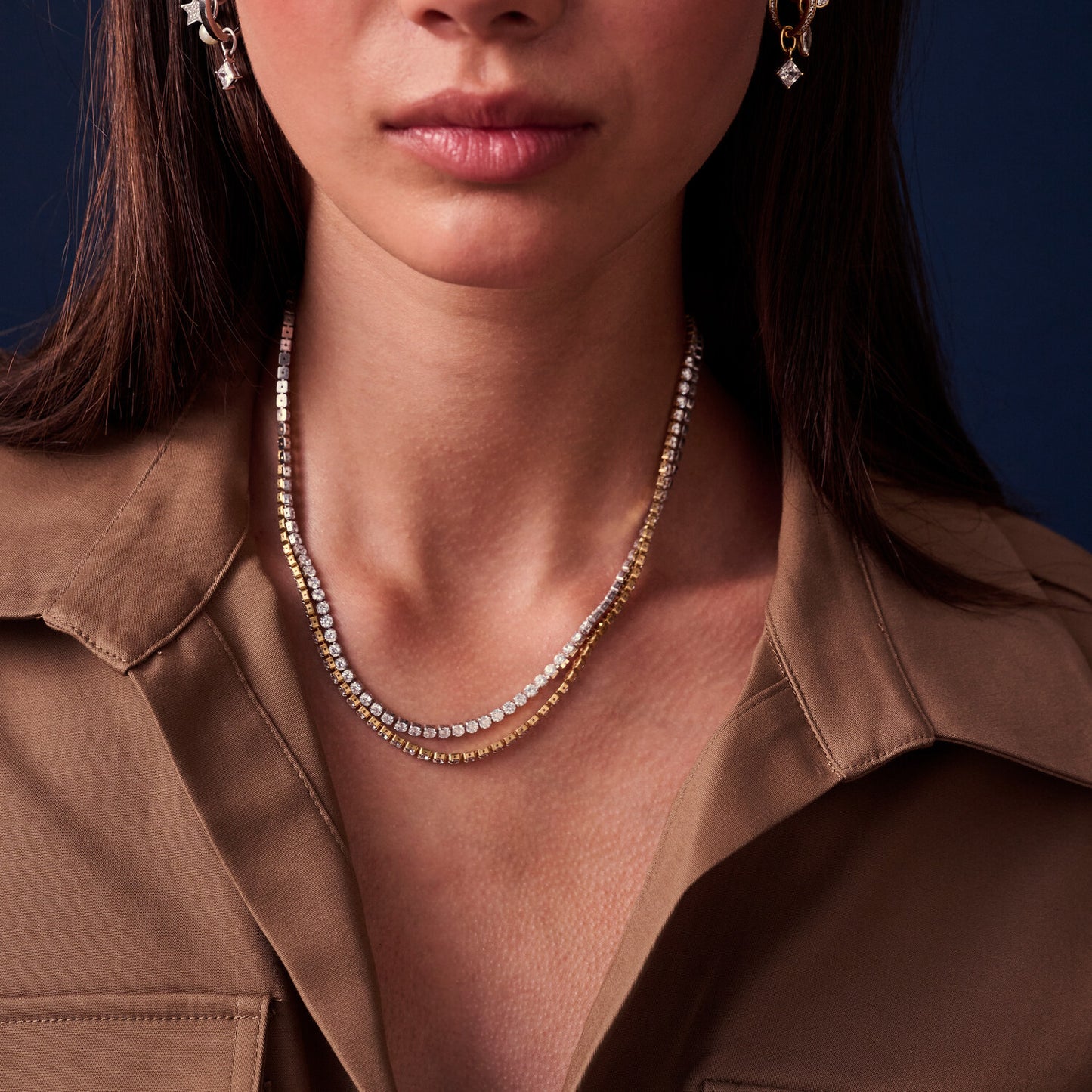 18K gold plated | White | 43 cm, 18K gold plated | White | 38 cm