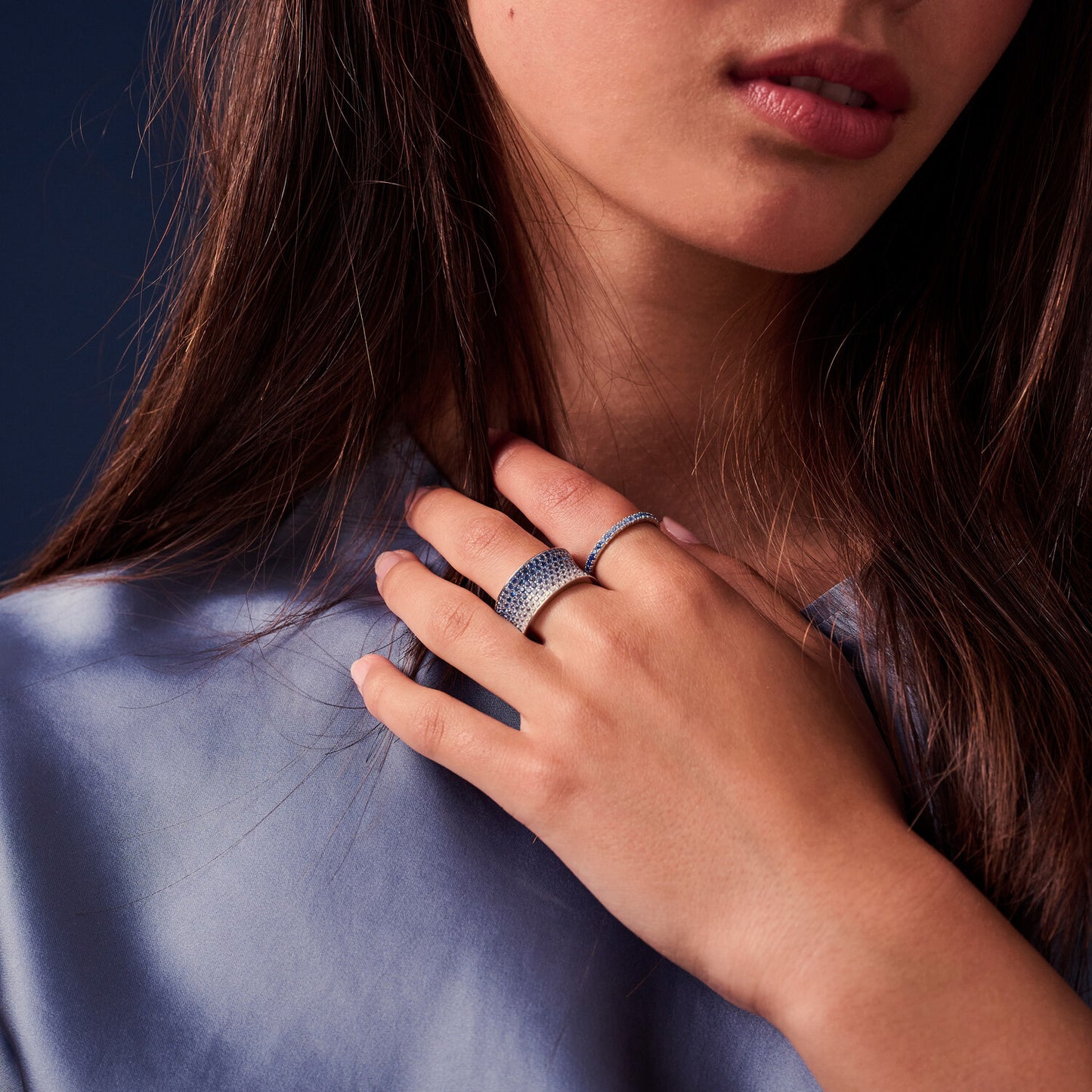 925 Sterling silver | Blue gradient | 60, 925 Sterling silver | Blue gradient | 58, 925 Sterling silver | Blue gradient | 56, 925 Sterling silver | Blue gradient | 54, 925 Sterling silver | Blue gradient | 52, 925 Sterling silver | Blue gradient | 50