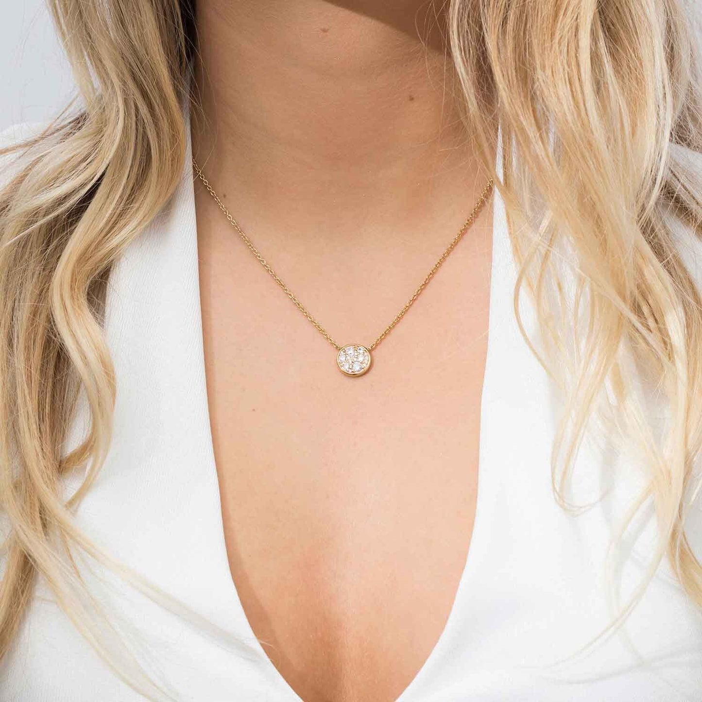 18K gold plated | White