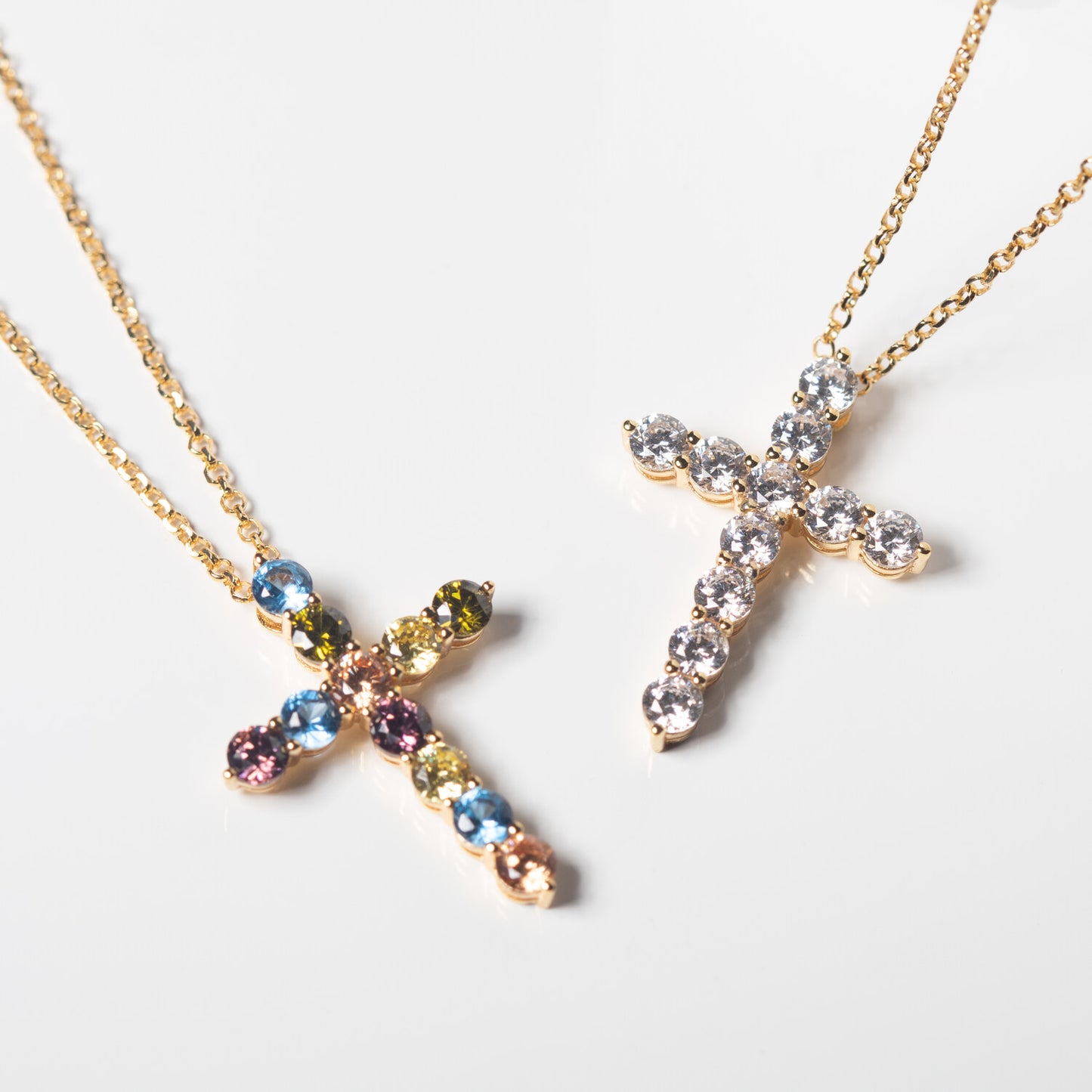 18K gold plated | White