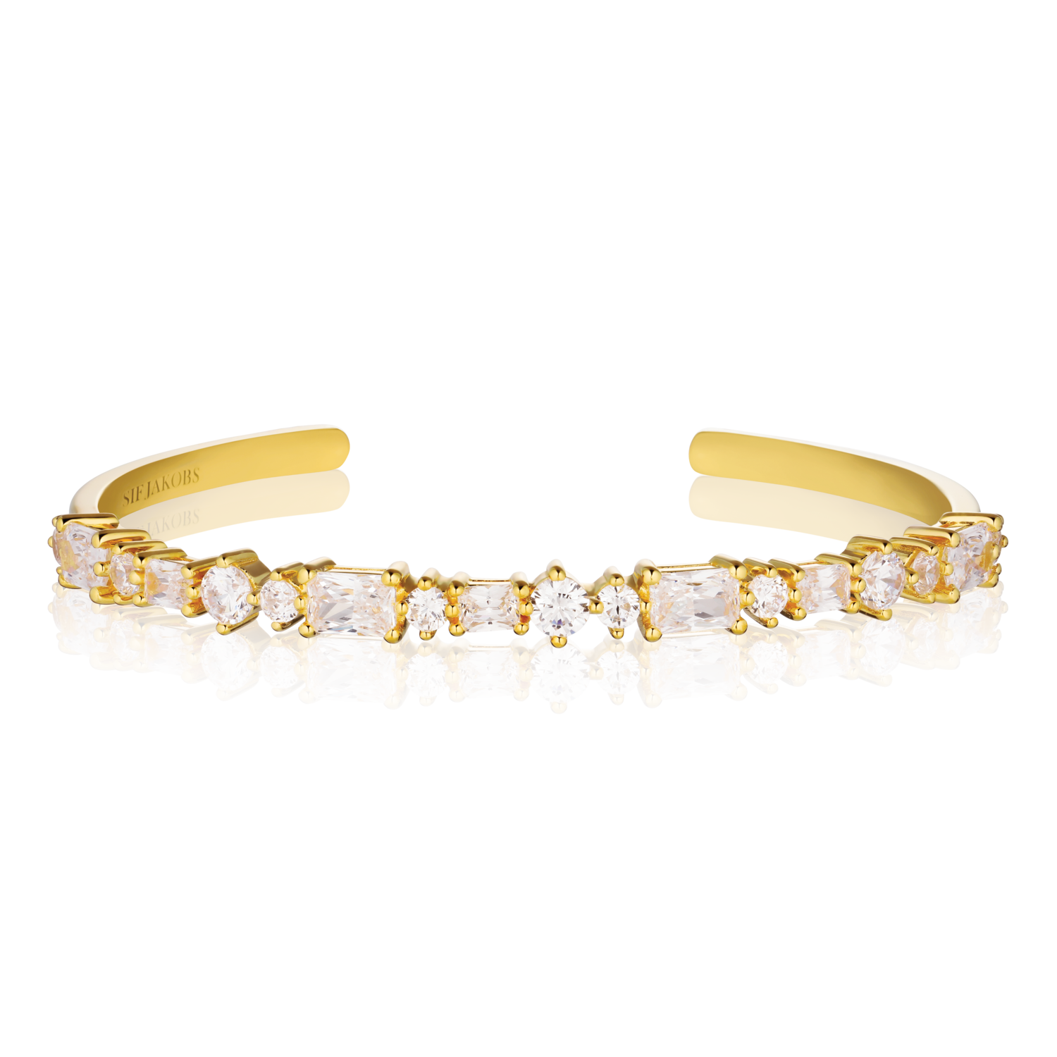 18K gold plated | White