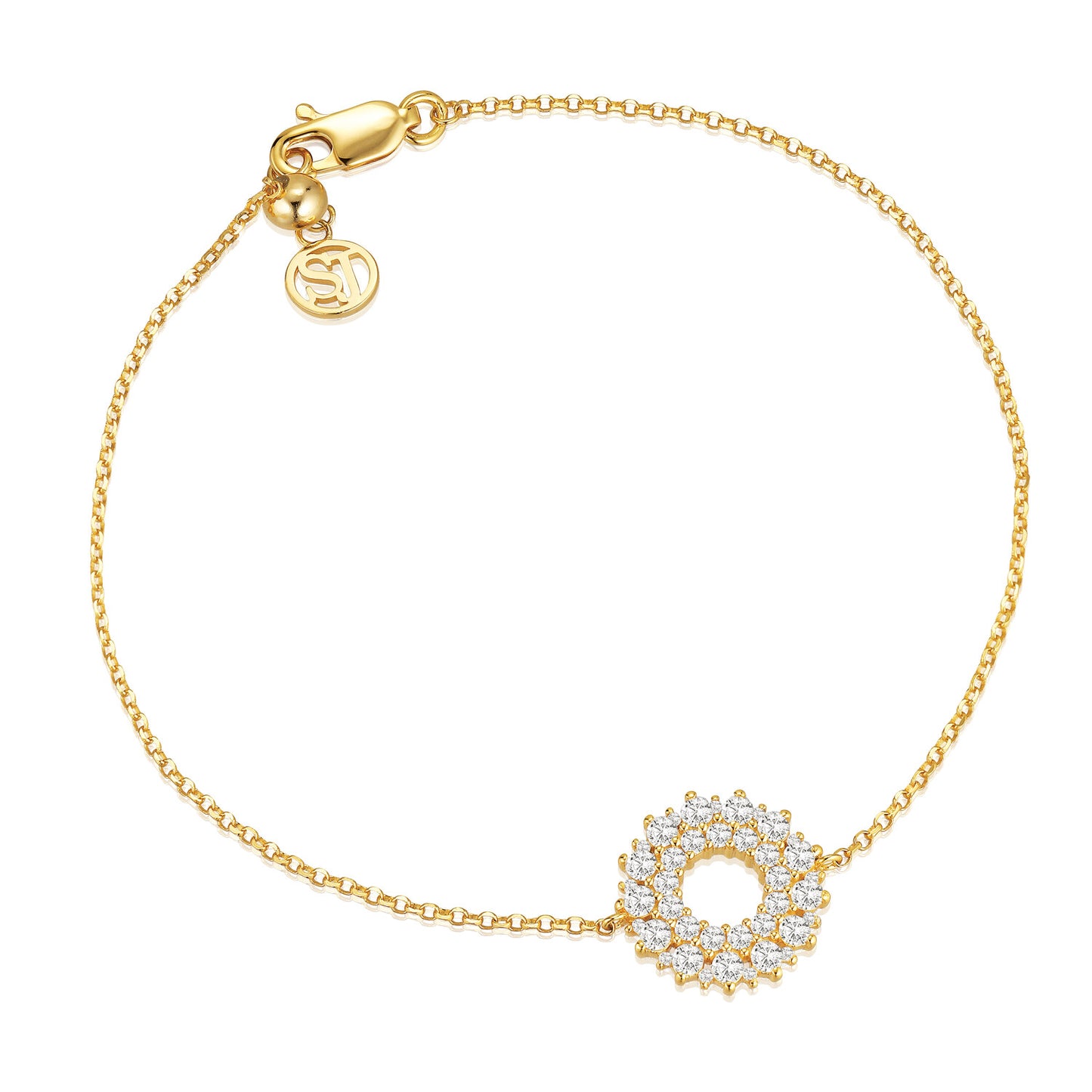 18K gold plated | White