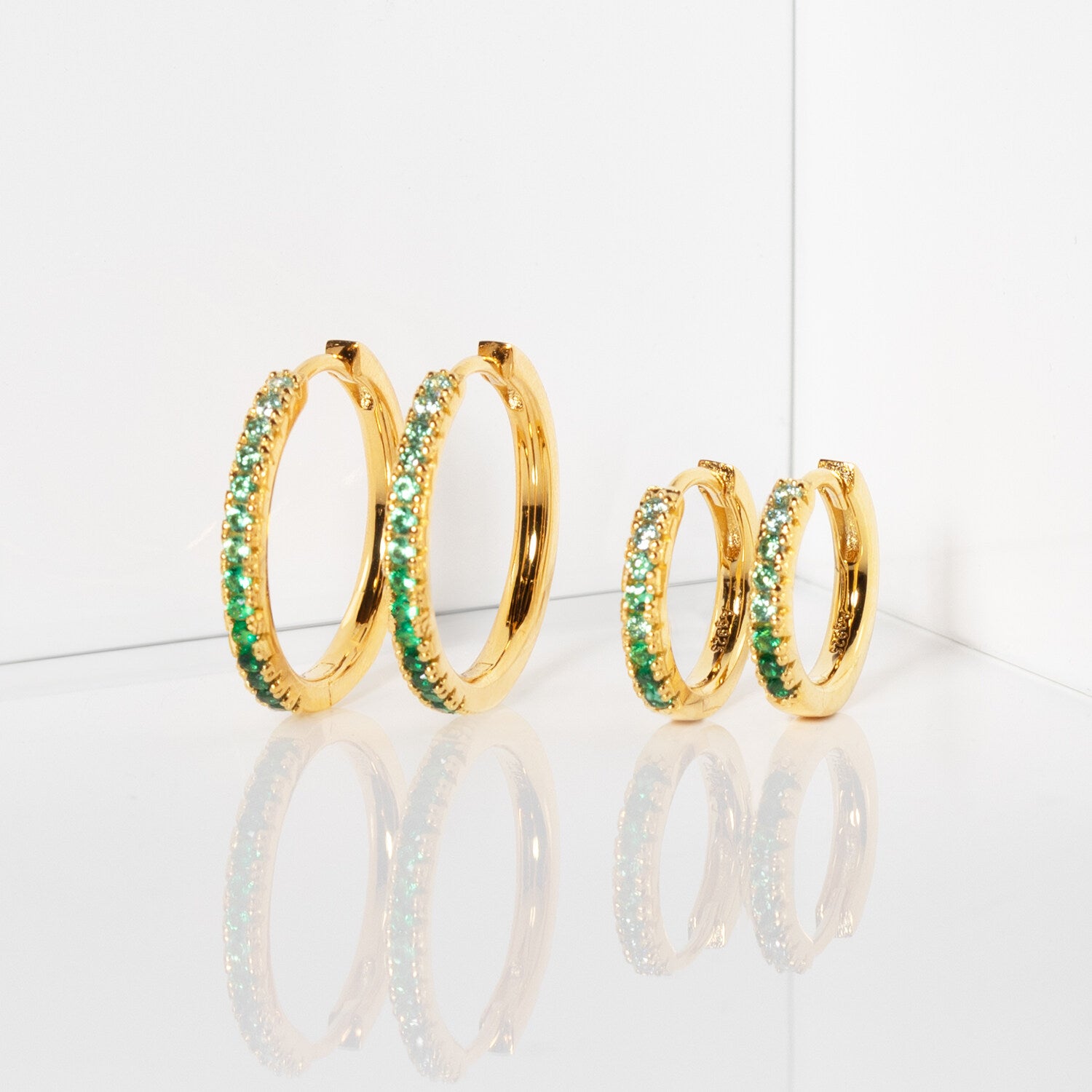 18K gold plated | Green | Medio