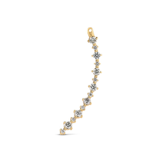 Earring Brina Lungo Charm Right - with lab-grown diamonds