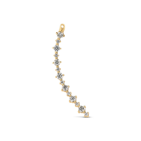 Earring Brina Lungo Charm Right - with lab-grown diamonds