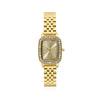 Stainless steel gold | Gold dial and white zirconia