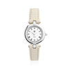 Stainless steel Silver | Beige leather strap