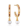 18K gold plated | Multicoloured and freshwater pearl