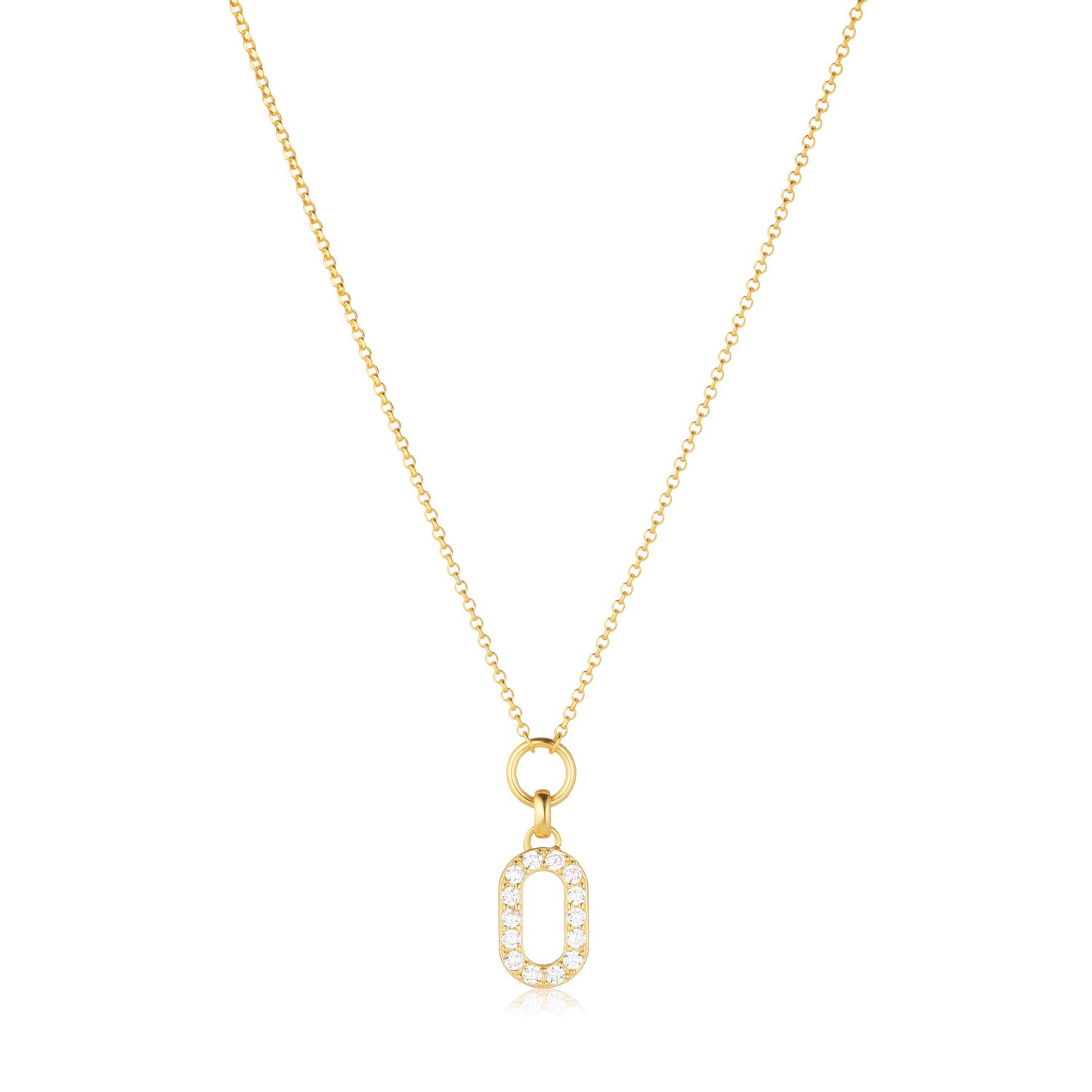 18K gold plated | White