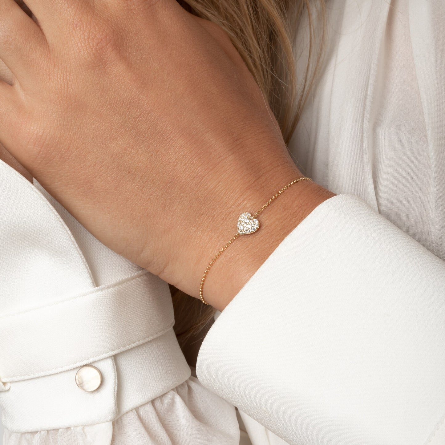 18K gold plated | White