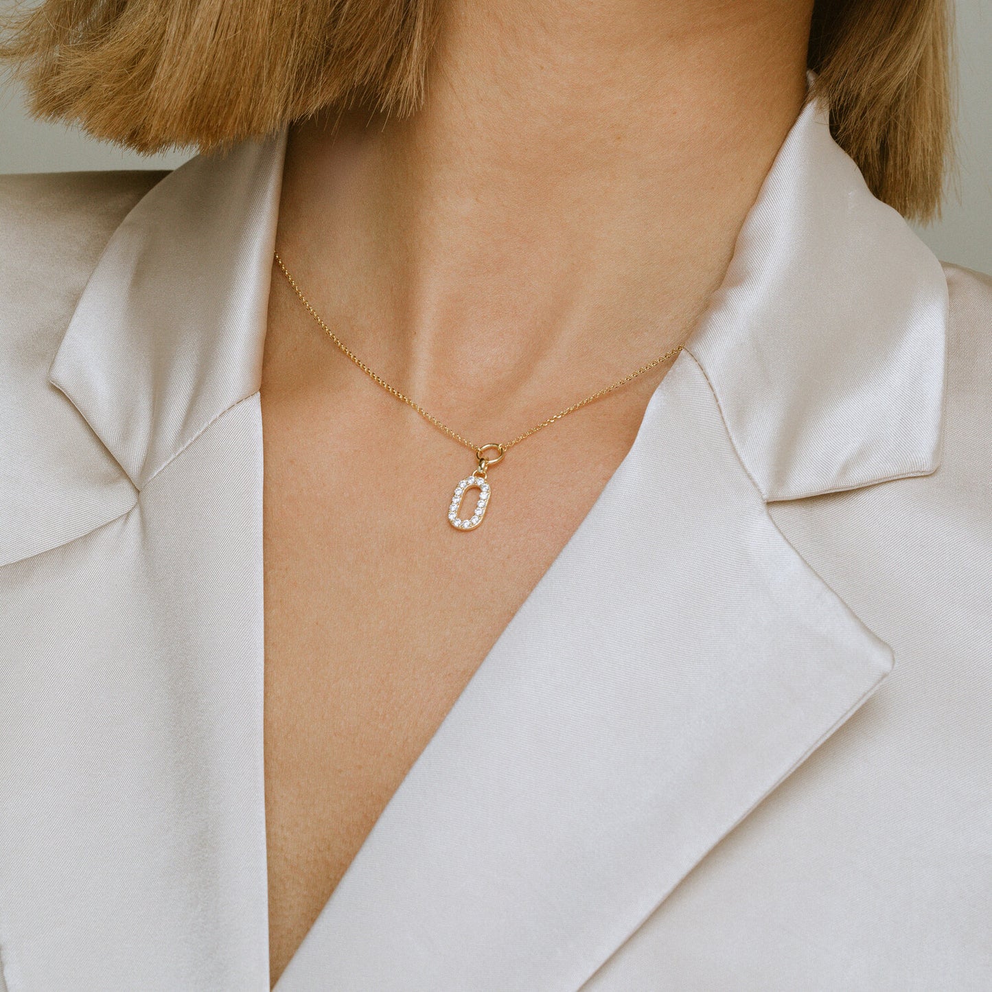 18K gold plated | White