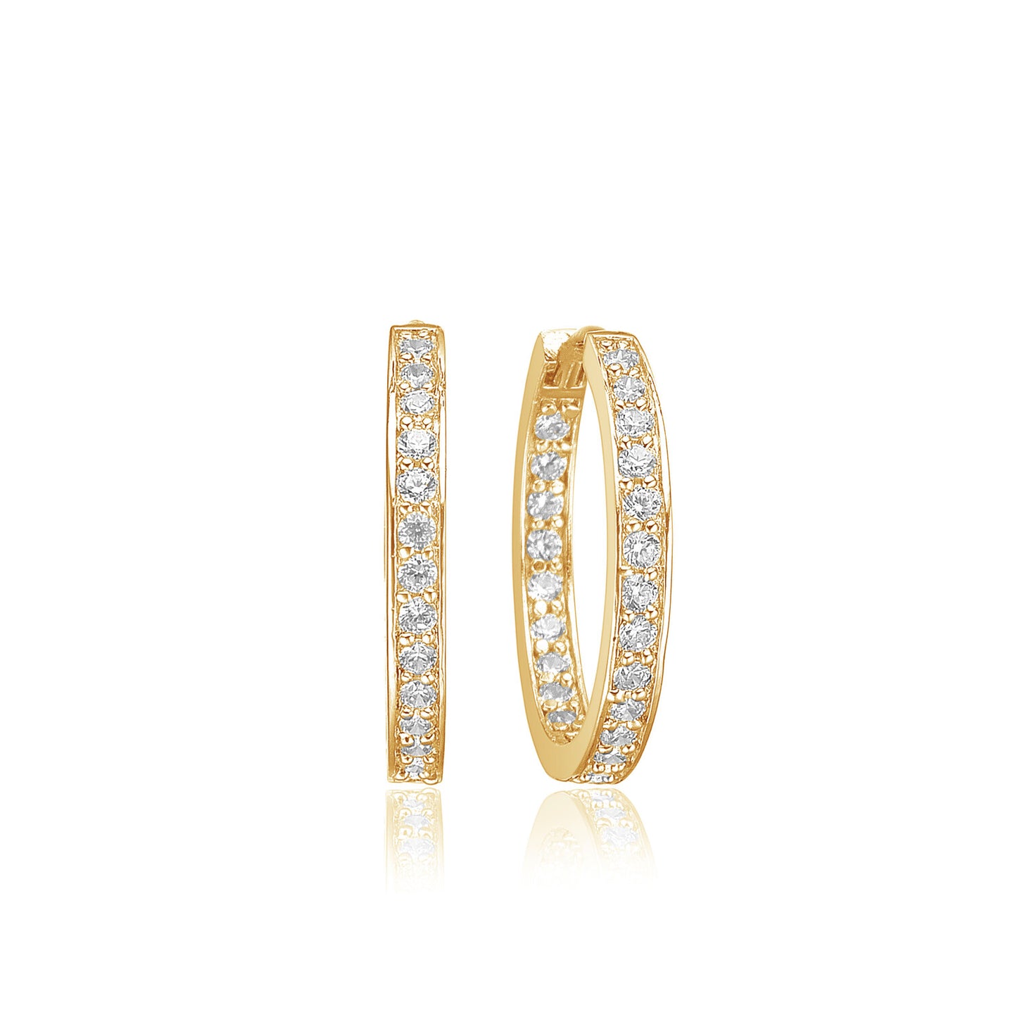 18K gold plated | White