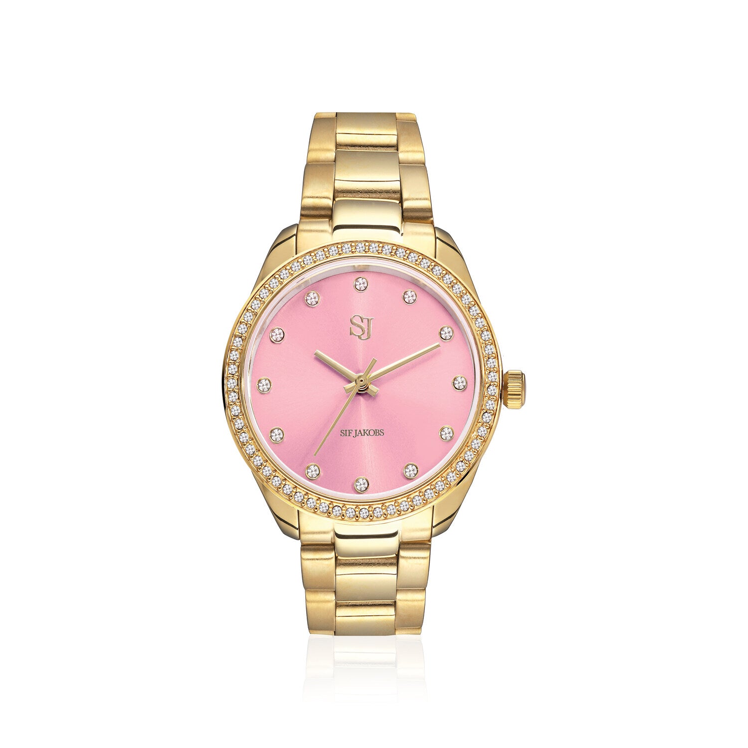 Stainless steel gold | Pink dial