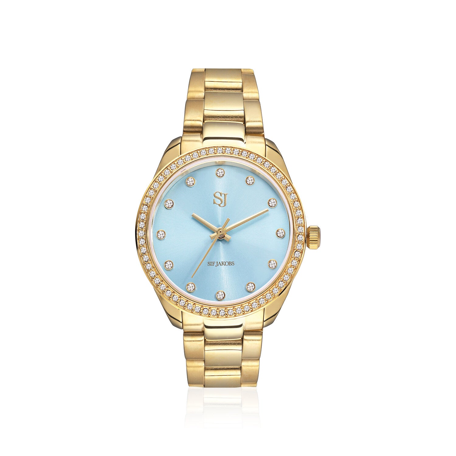 Stainless steel gold | Blue dial