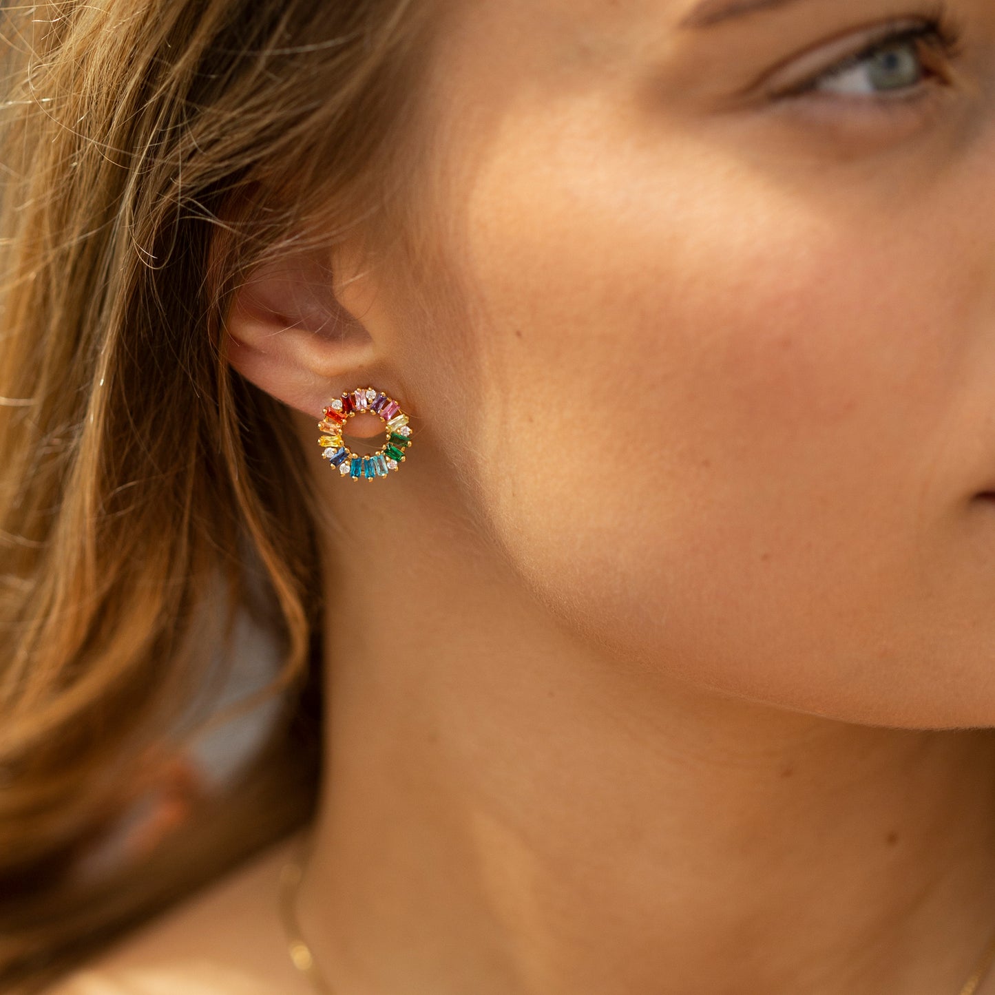 18K gold plated | Rainbow