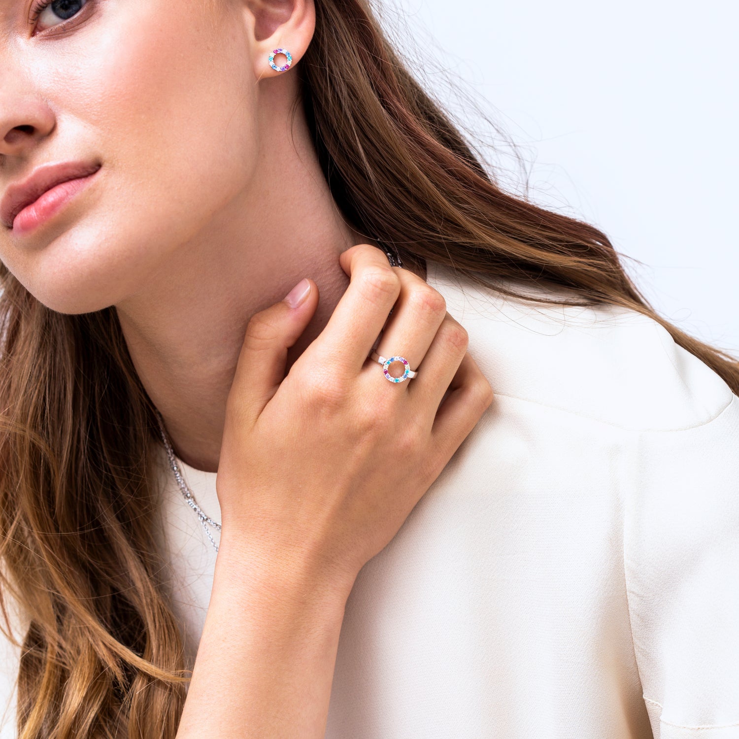 925 Sterling silver | Rainbow | 60, 925 Sterling silver | Rainbow | 58, 925 Sterling silver | Rainbow | 56, 925 Sterling silver | Rainbow | 54, 925 Sterling silver | Rainbow | 52, 925 Sterling silver | Rainbow | 50