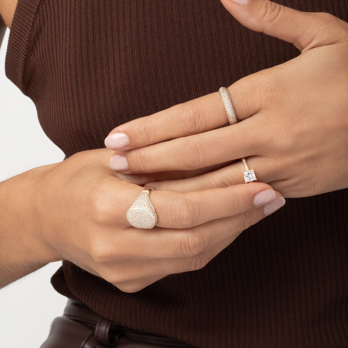 18K gold plated | White | 58, 18K gold plated | White | 56, 18K gold plated | White | 54, 18K gold plated | White | 52, 18K gold plated | White | 50