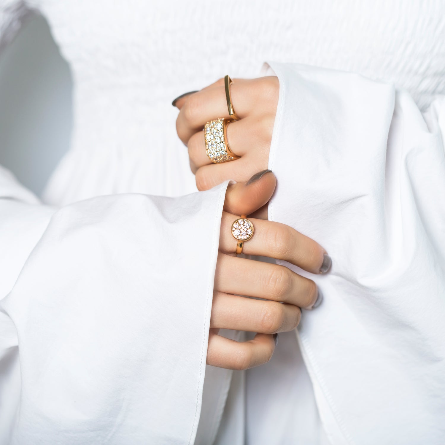 18K gold plated | White | 58, 18K gold plated | White | 56, 18K gold plated | White | 52, 18K gold plated | White | 50