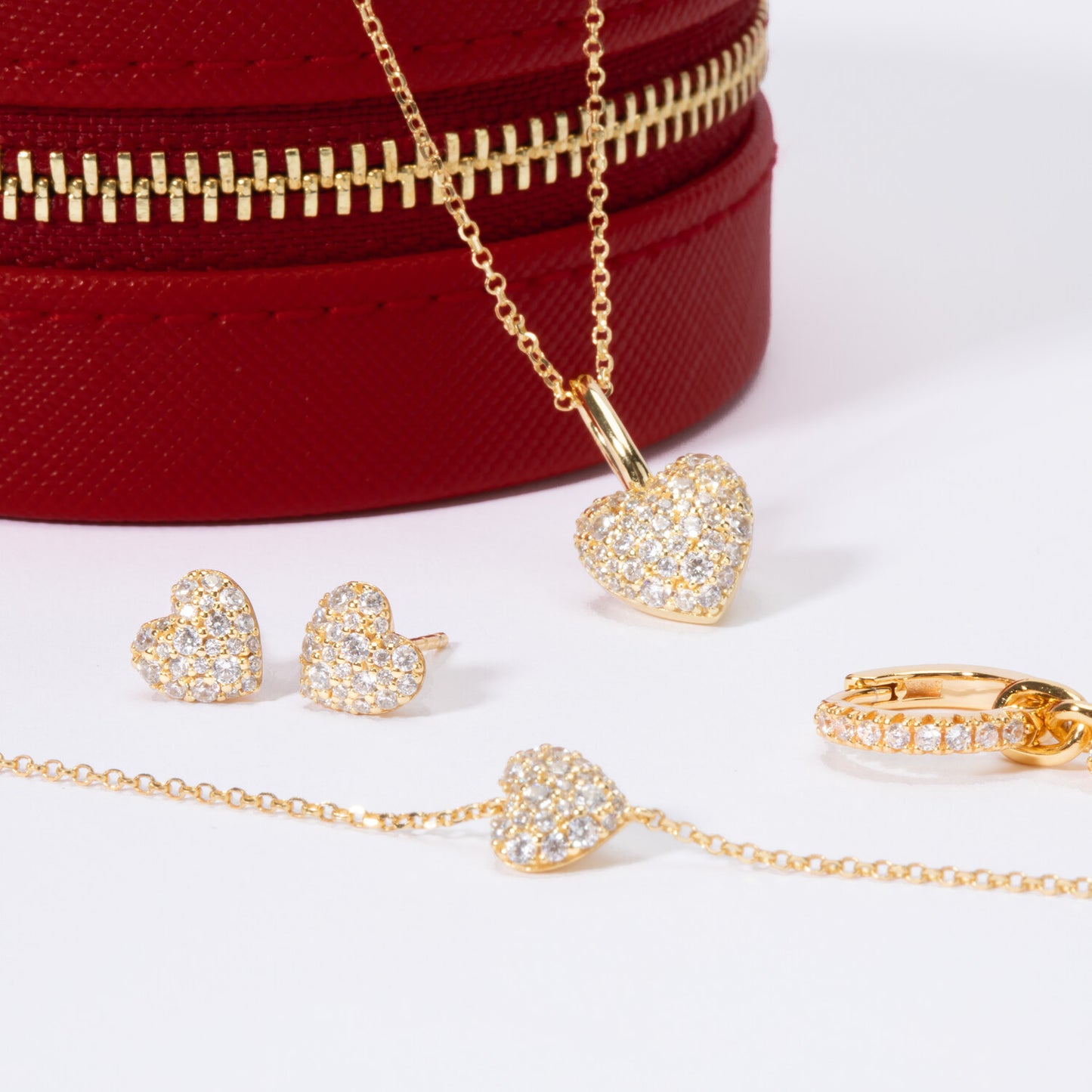 18K gold plated | White