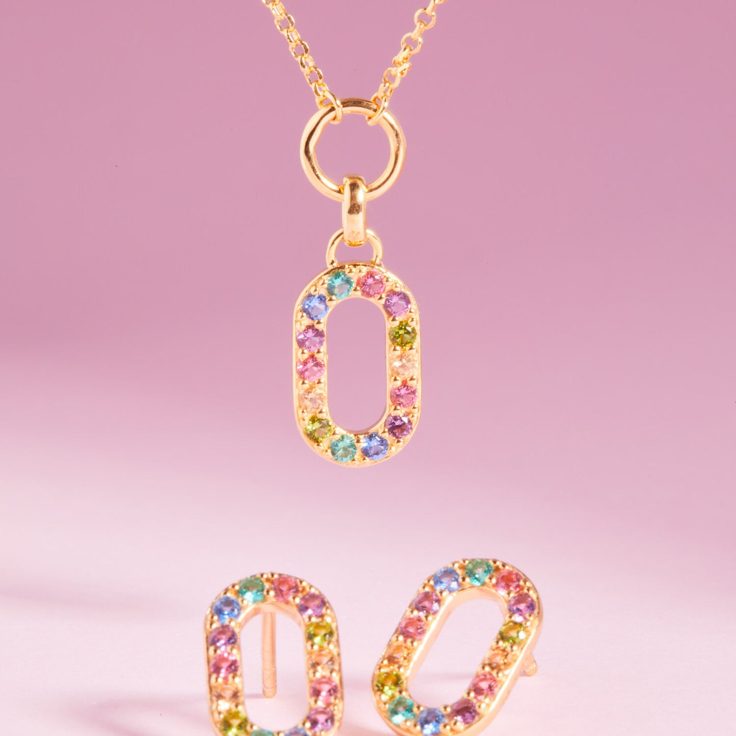 18K gold plated | Rainbow